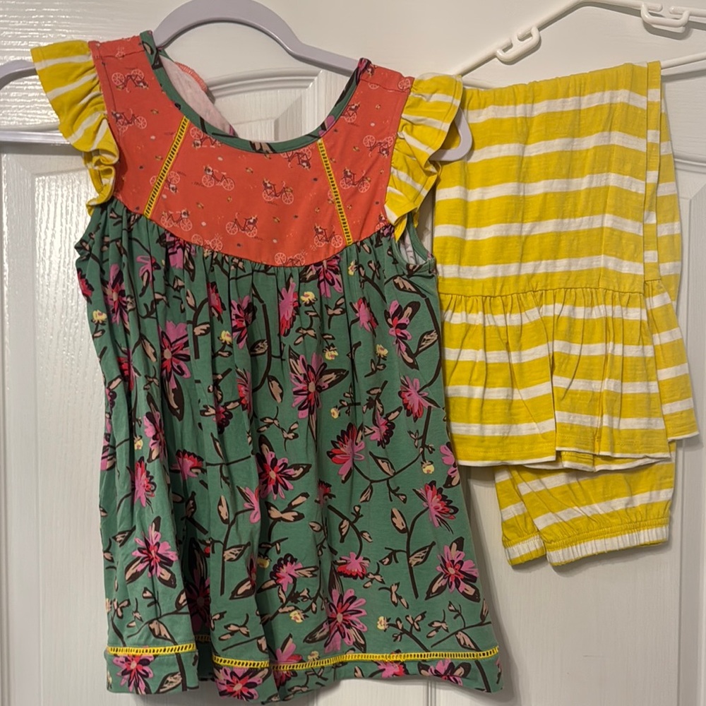 Matilda Jane Orange Bicycle Print Dress